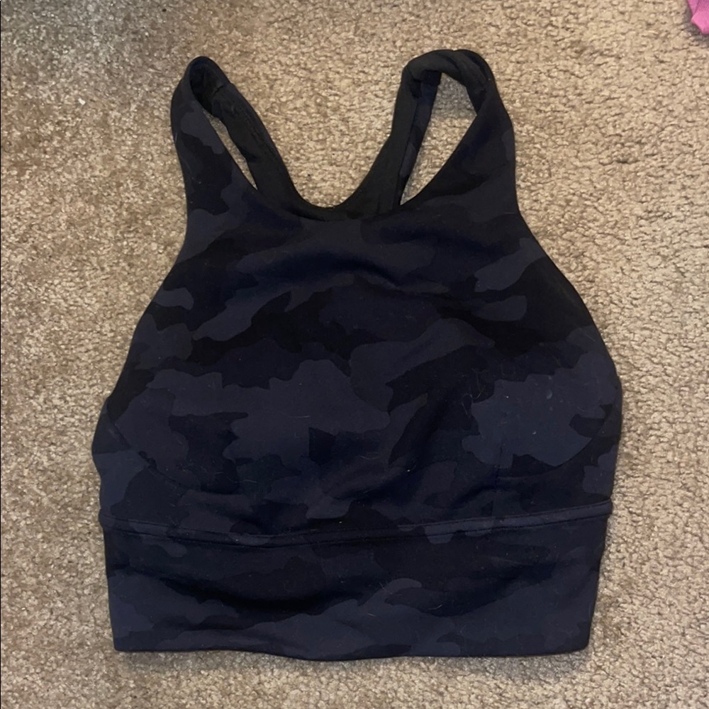Black Camouflage Sports Bra